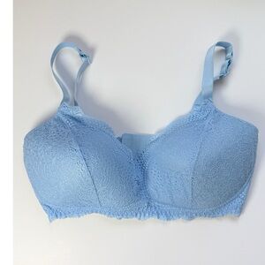 Cosabella Soft Blue Lace Wireless Curvy Bralette size M